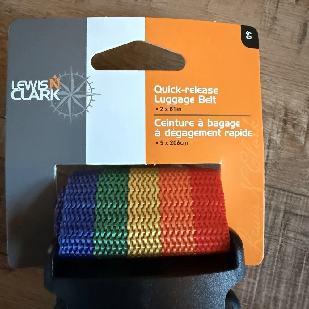 Pride Love Lewis N Clark Quick-release Rainbow Luggage Belt 2 x 81 In